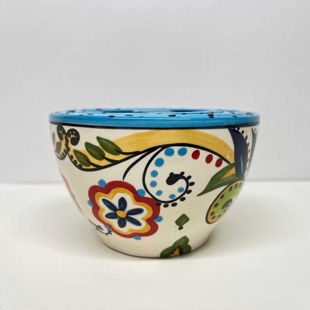 Espana Lifestyle Bocca 4pc Small Nesting Bowl Set Spanish Floral Scroll - Picture 5 of 5